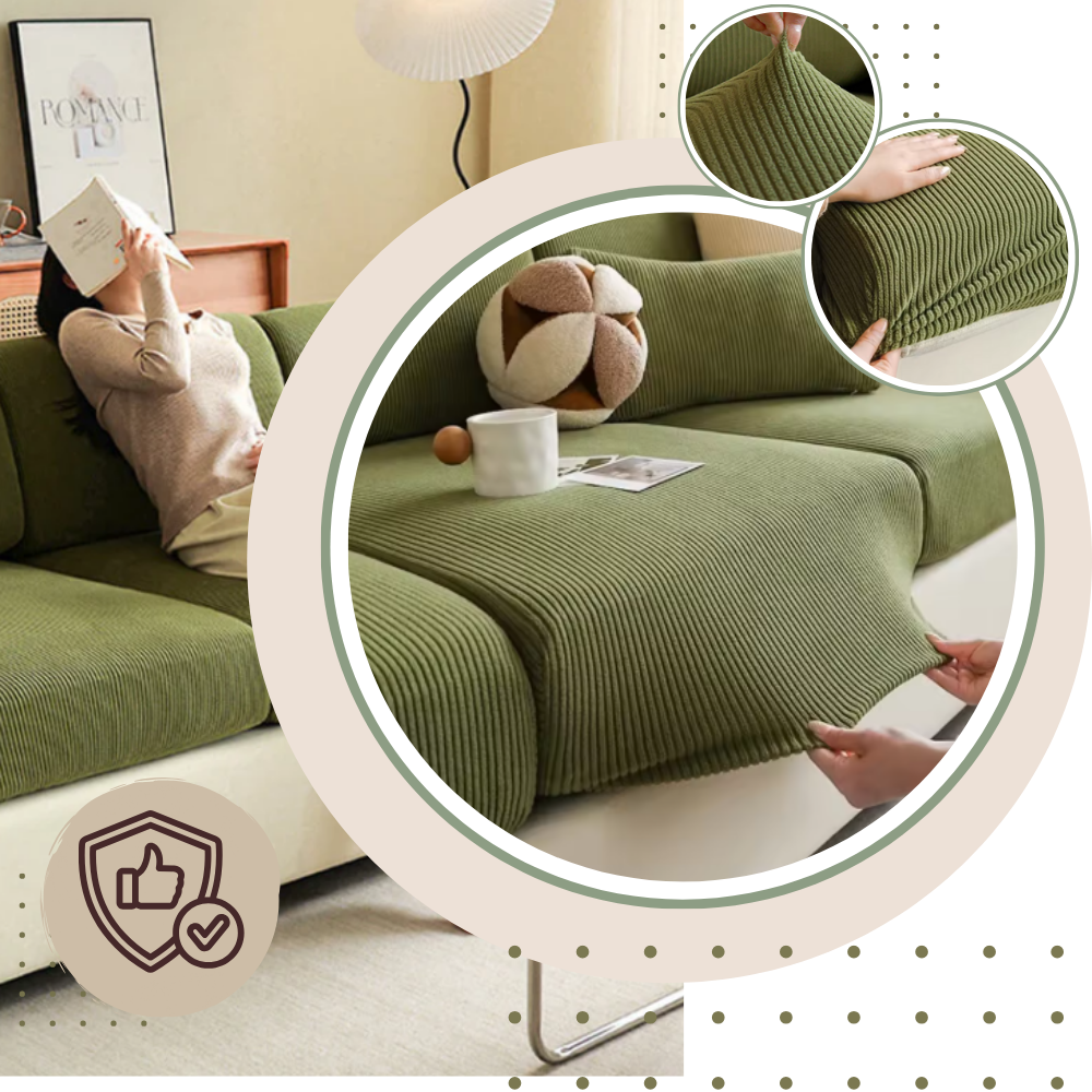 Rynkefrie Corduroy Sofatrekk - Ozerty
