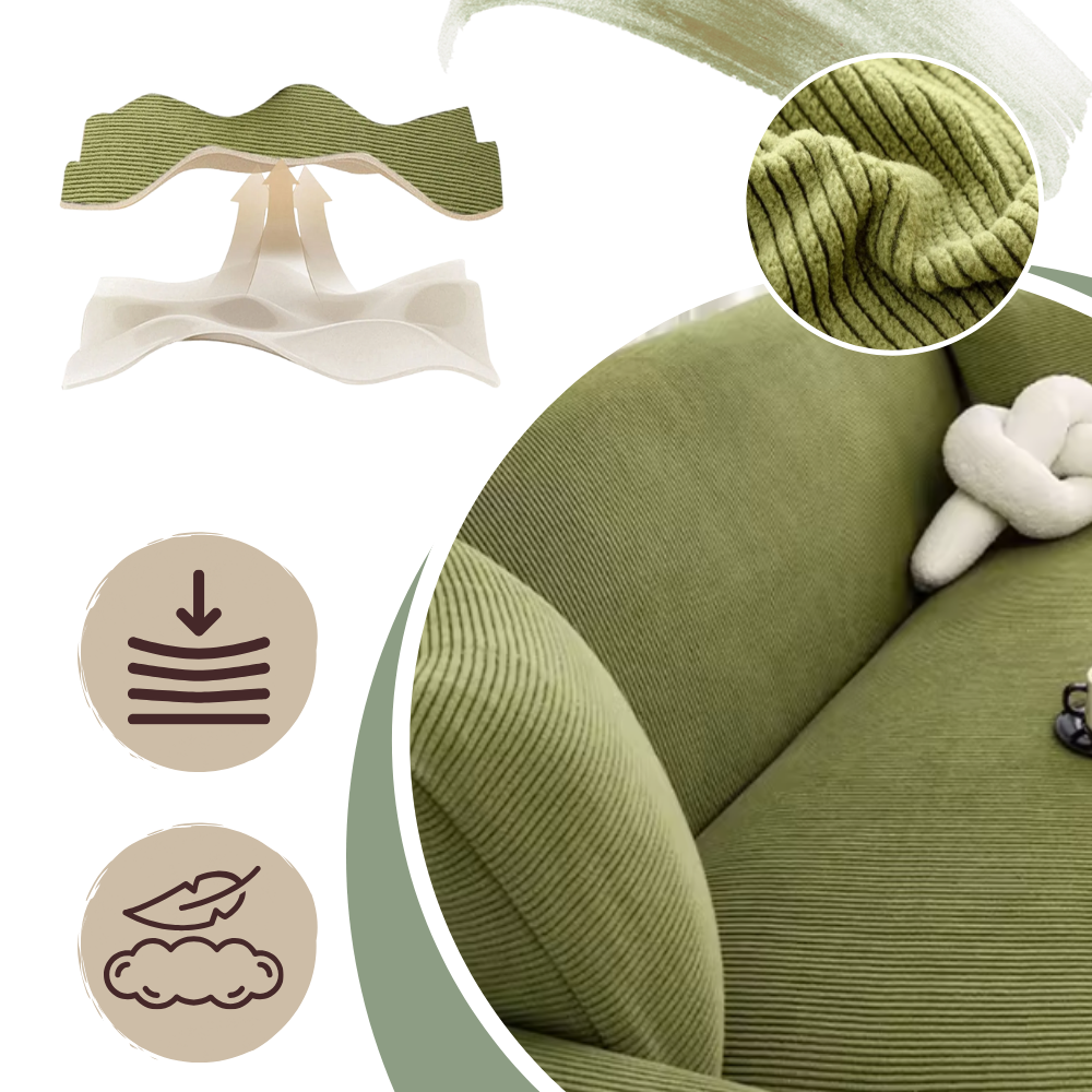 Rynkefrie Corduroy Sofatrekk - Ozerty