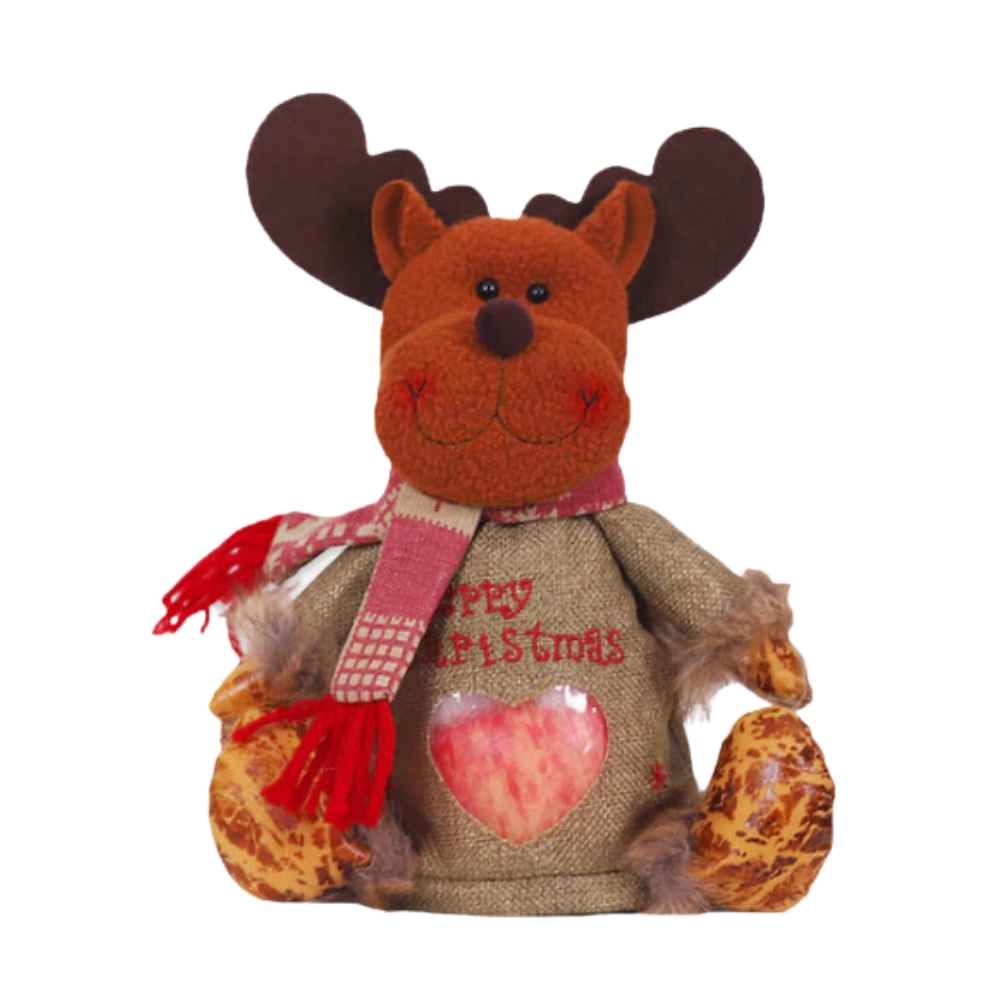 Gjenbrukbar Julegavepose med Glidelås -Elg - Ozerty