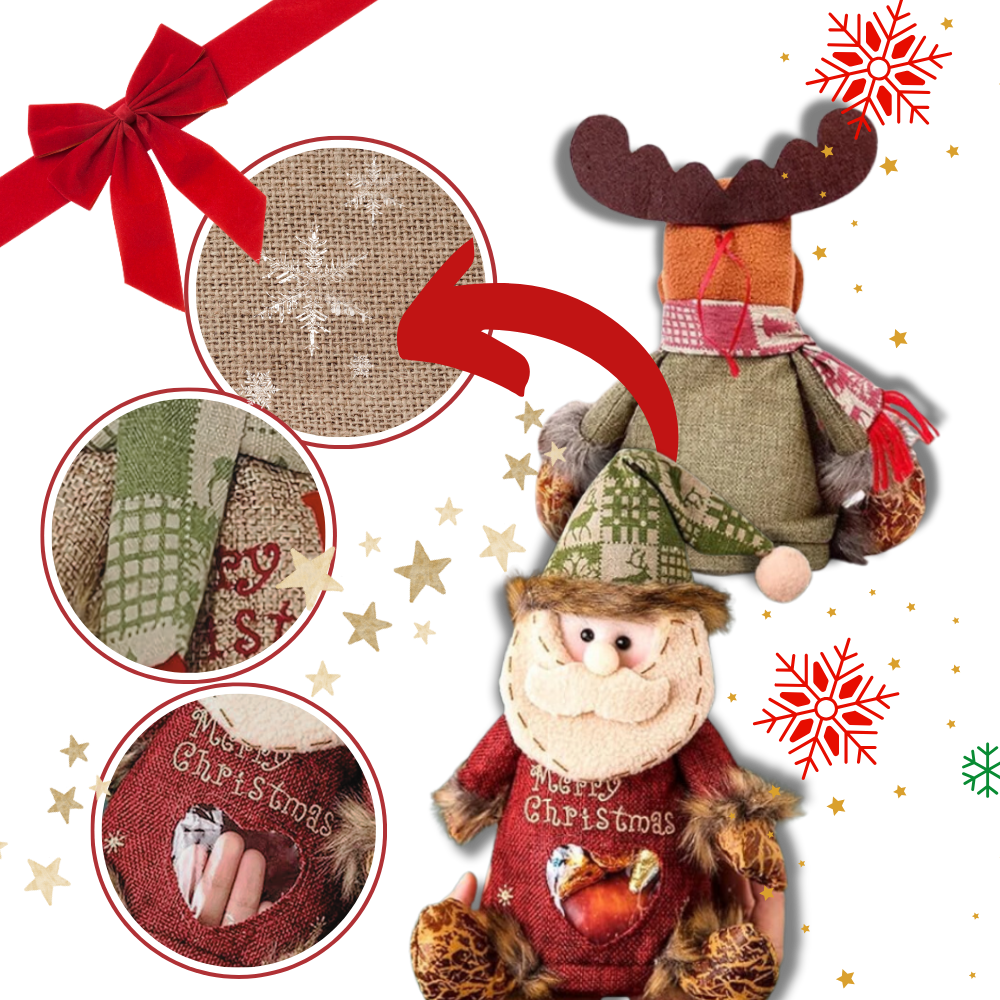 Gjenbrukbar Julegavepose med Glidelås - Ozerty