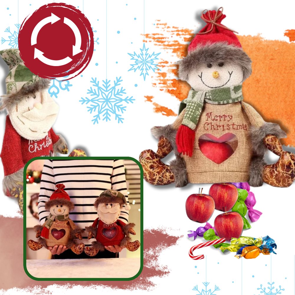 Gjenbrukbar Julegavepose med Glidelås - Ozerty