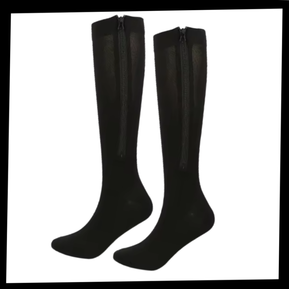 Knehøye Kompresjonsstrømper Med Glidelås - Ozerty