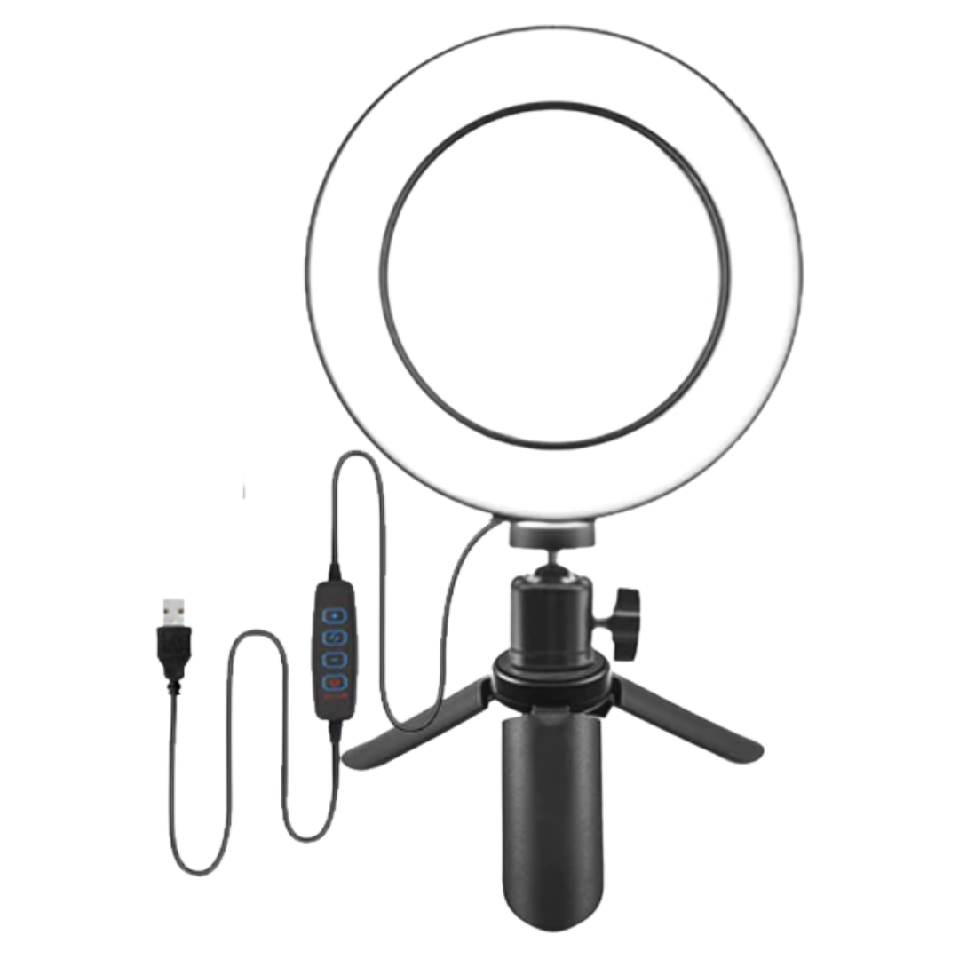 16 cm LED ringlys med stativ - Ozerty