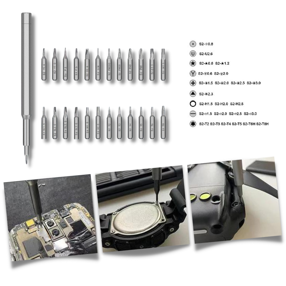 24-i-1 presisjon skrutrekker-sett
- Ozerty