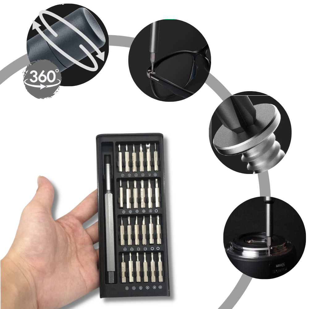 24-i-1 presisjon skrutrekker-sett
- Ozerty