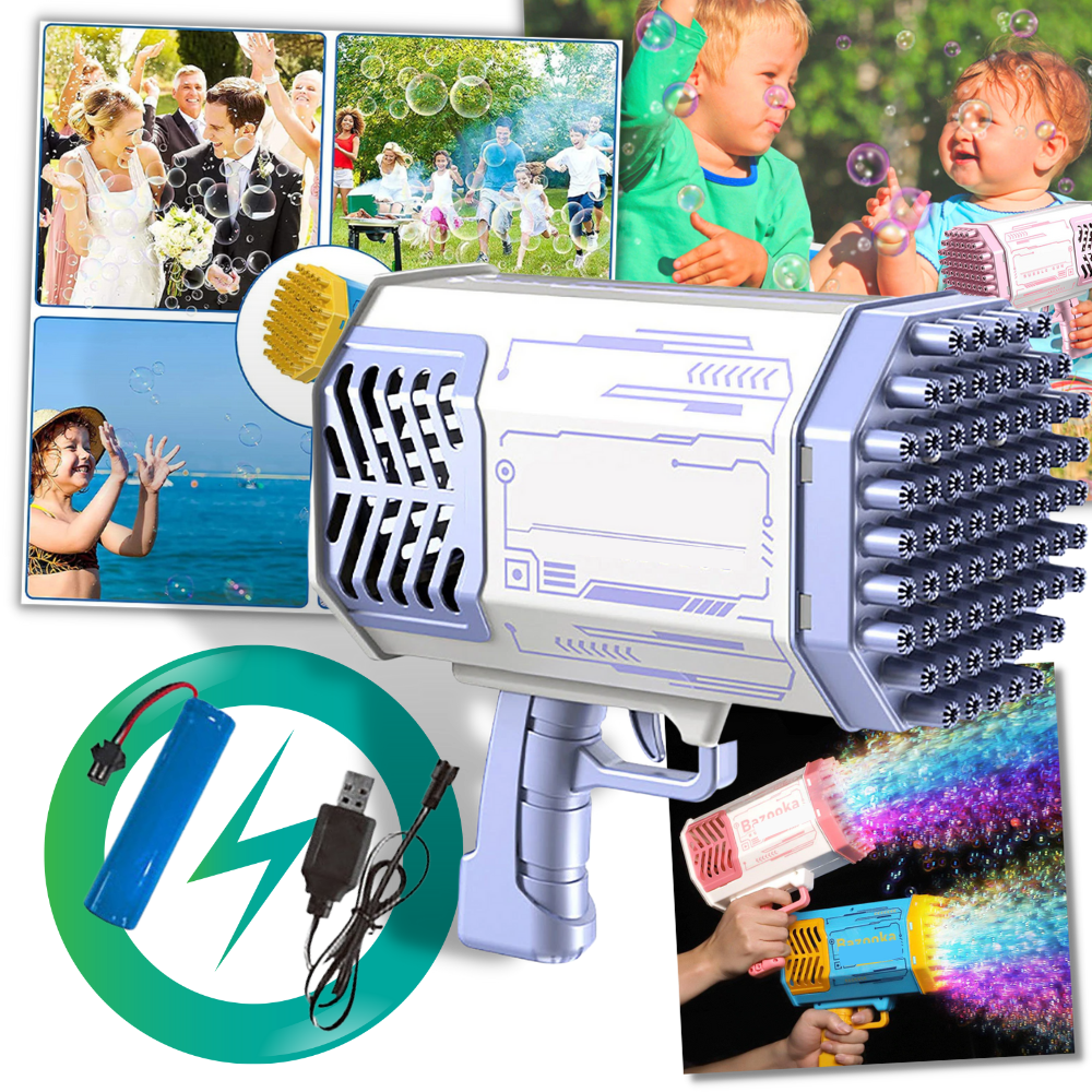 Bazooka bobleblåser med 69 hull - Ozerty