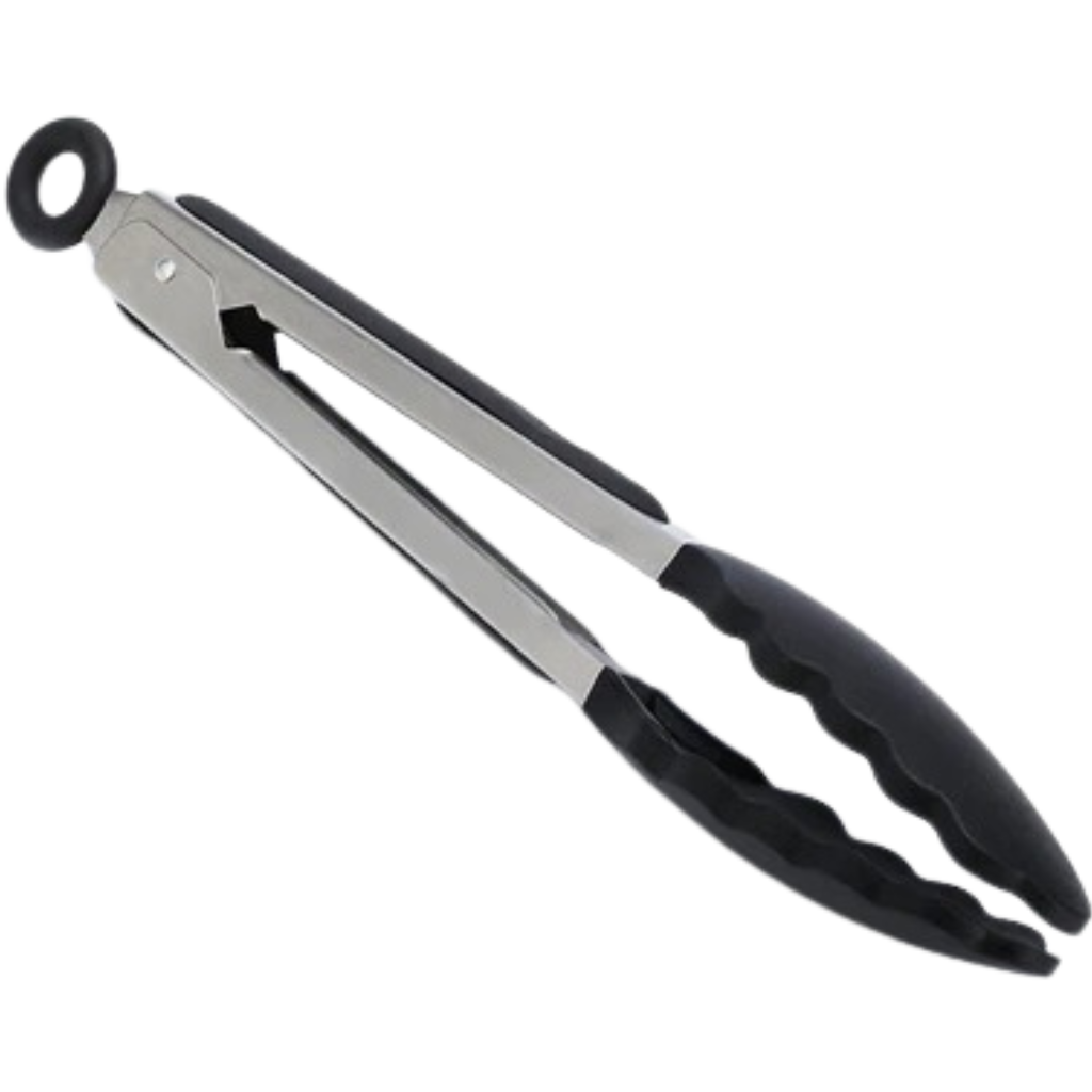 Grilltang i rustfritt stål med silikongrep - Ozerty