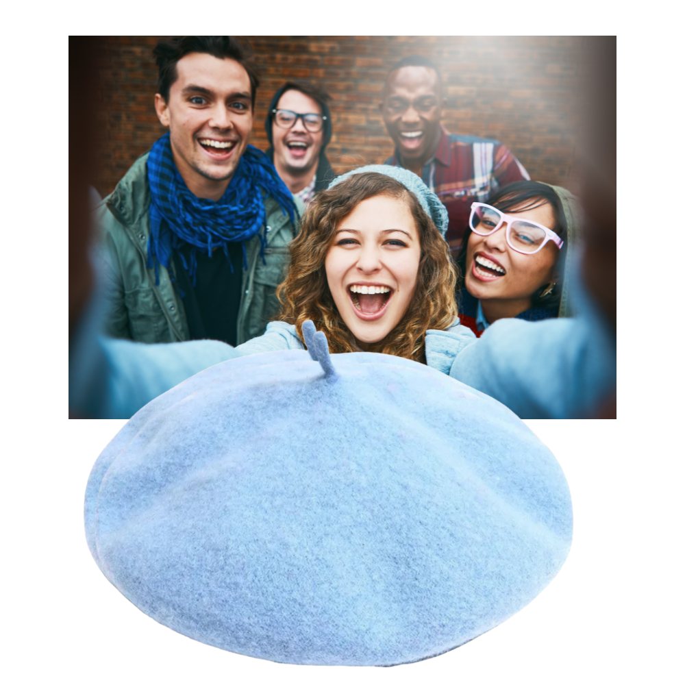 Klassisk beret i ull for kvinner - Ozerty