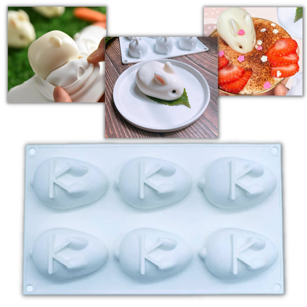 Mini kanin silikon kakeform - Ozerty