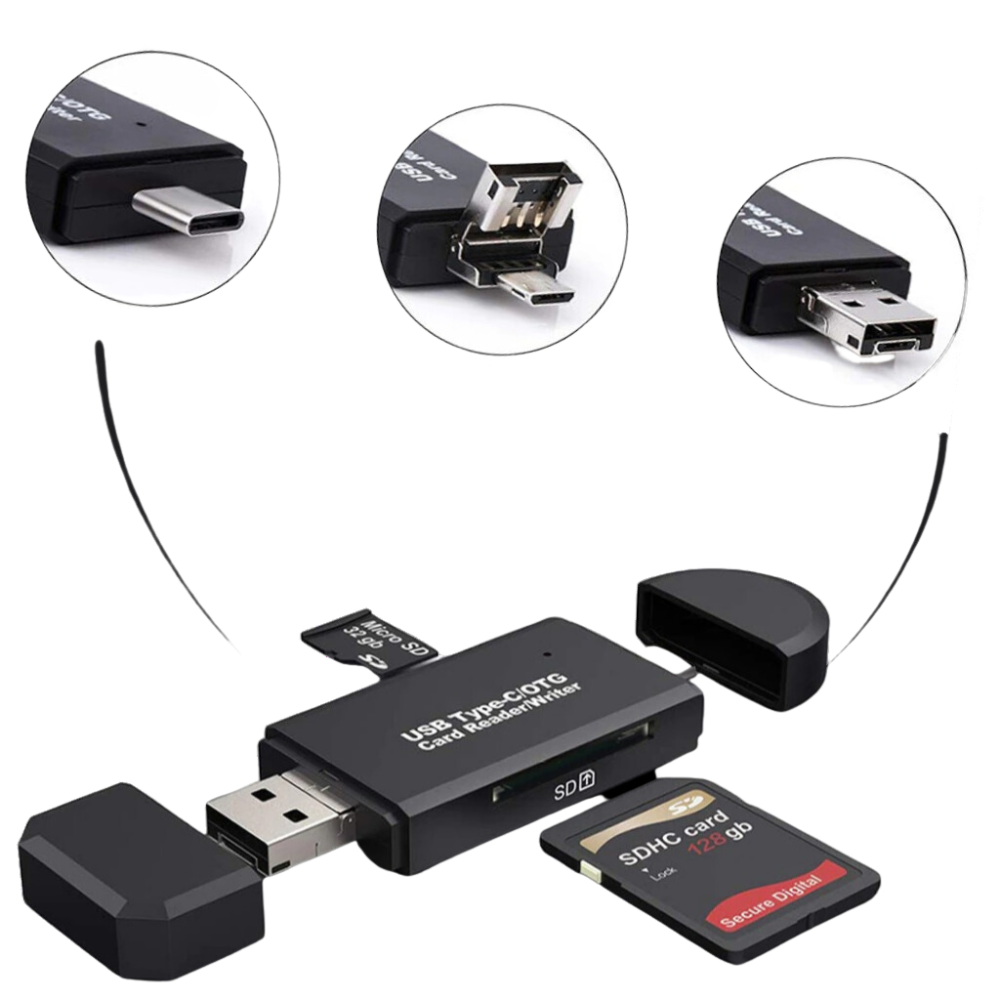 3 i 1 USB-minnekortleser - Ozerty