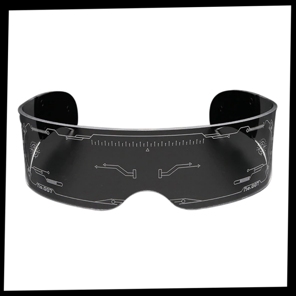 Lysende briller med fargerike LED-lys - Ozerty