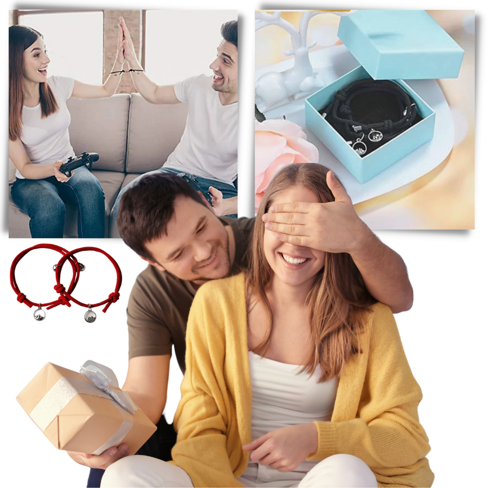 Sett med 2 magnetiske armbånd for par - Ozerty