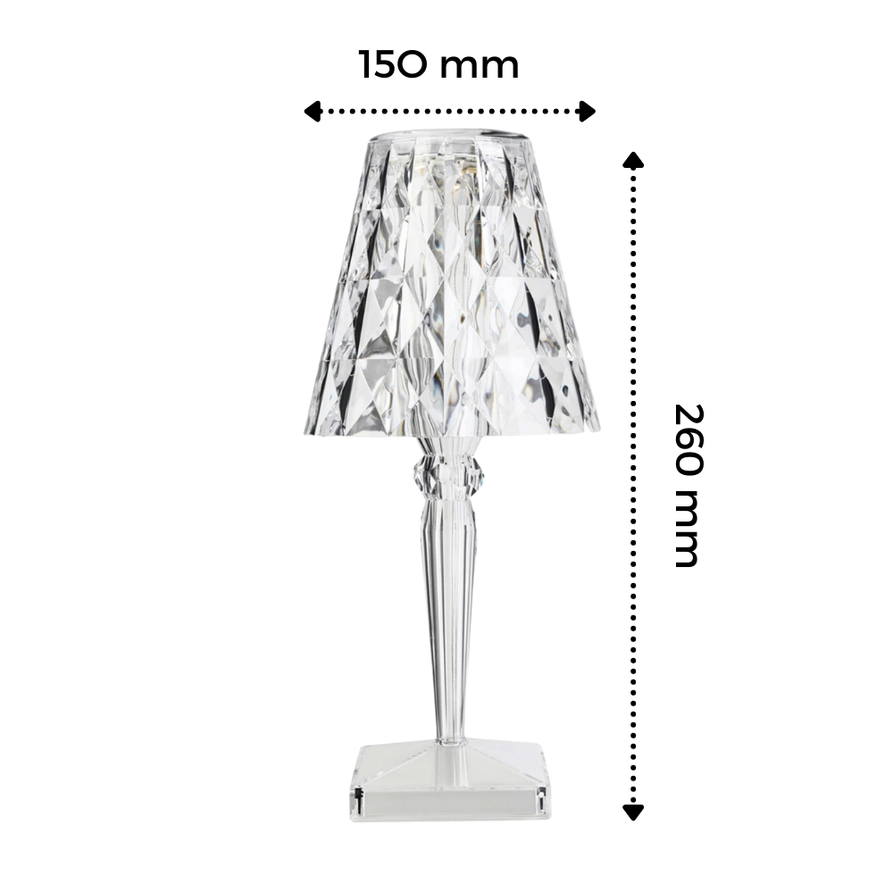 Skrivebordslampe i akrylkrystall - Ozerty