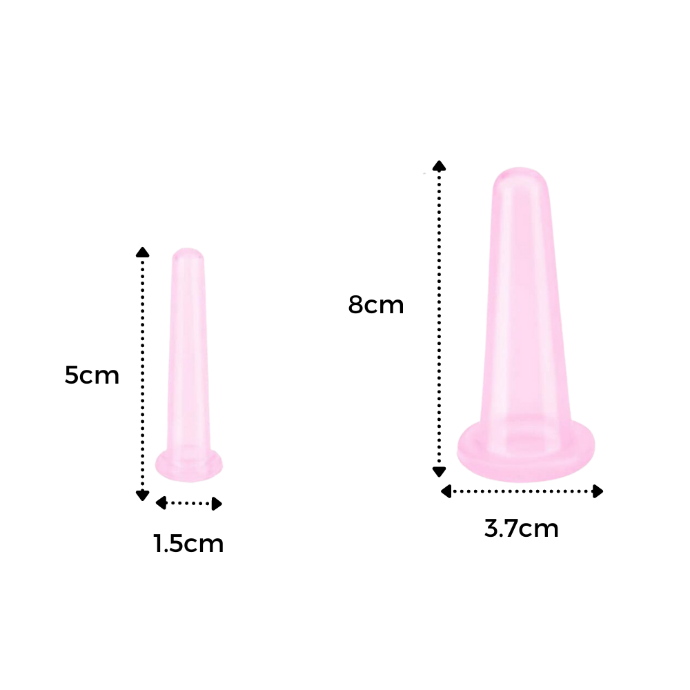 4 silikonkopper for ansiktsmassasje-cupping - Ozerty