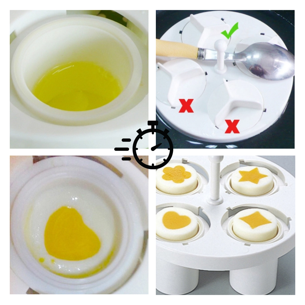 Pakke med 6 Fancy Shape eggekokere - Ozerty