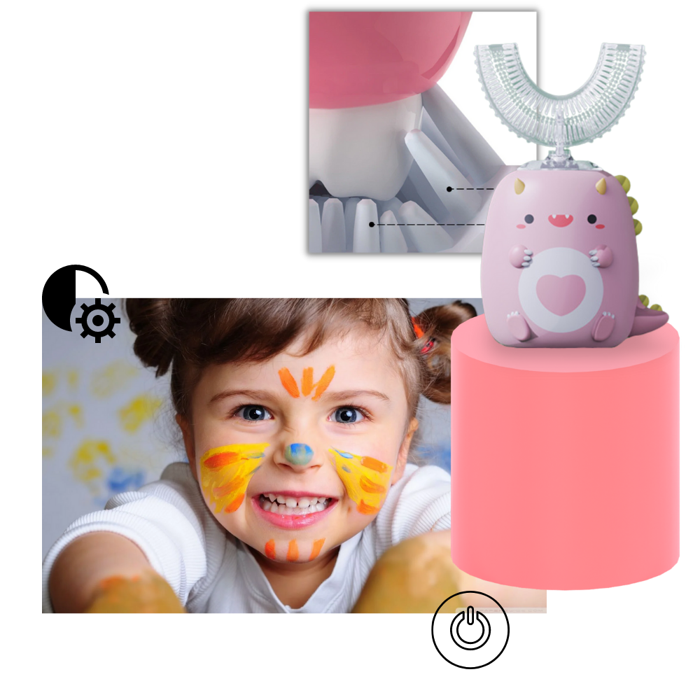 Elektrisk U-formet tannbørste for barn - Ozerty