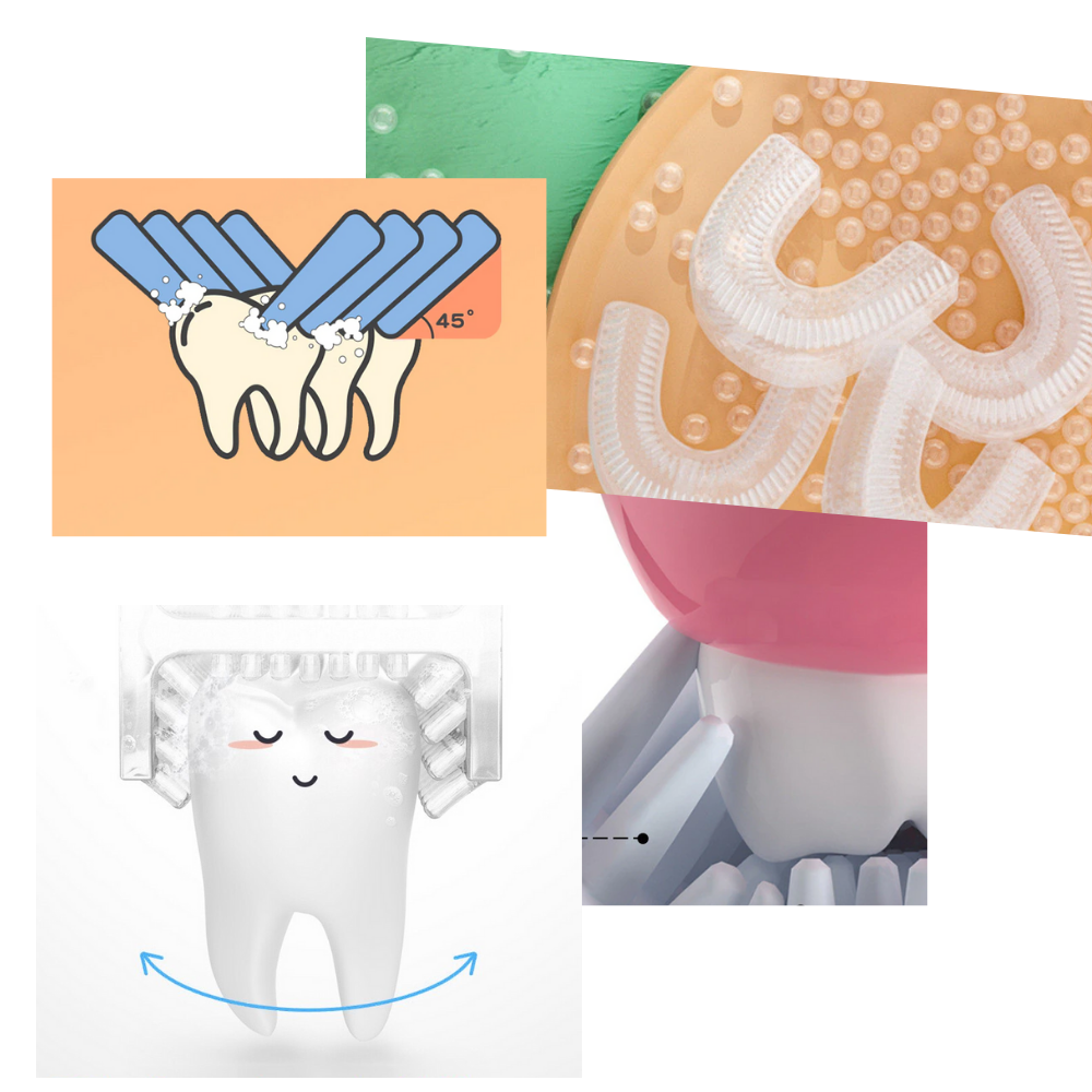 Elektrisk U-formet tannbørste for barn - Ozerty