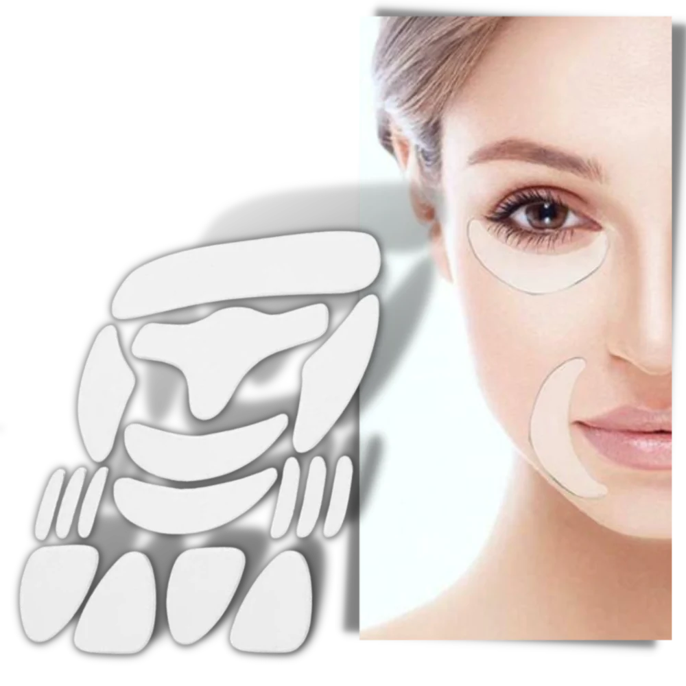 16 stk Anti-rynke silikon ansiktslapper - Ozerty