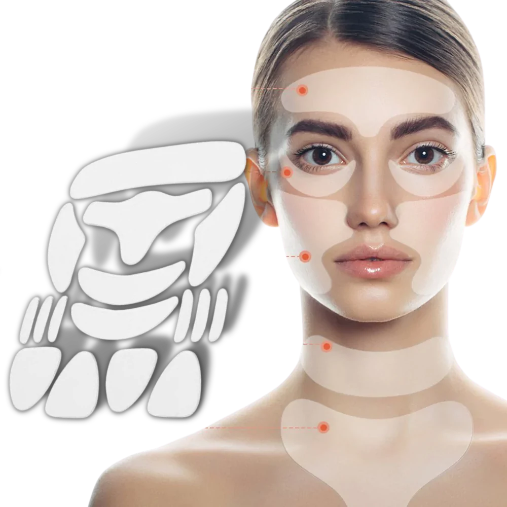 16 stk Anti-rynke silikon ansiktslapper - Ozerty