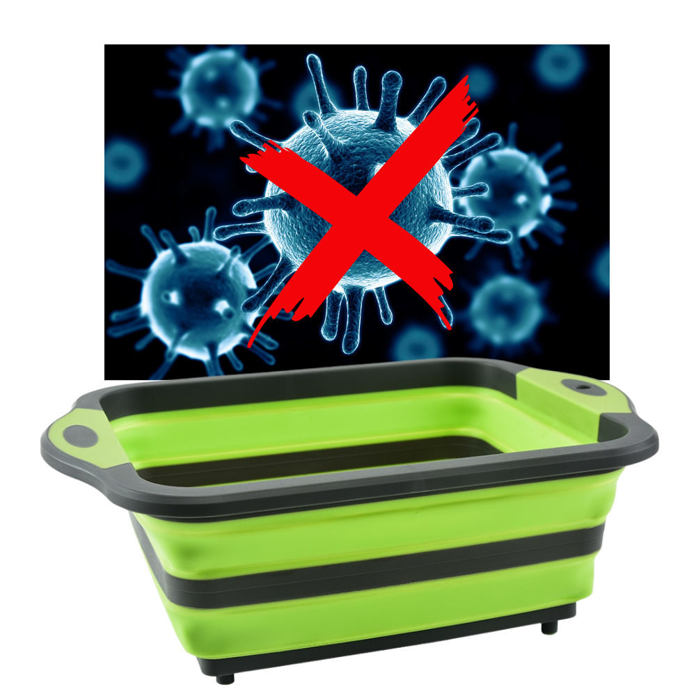 Sammenleggbart skjærebrett med kurv - Ozerty