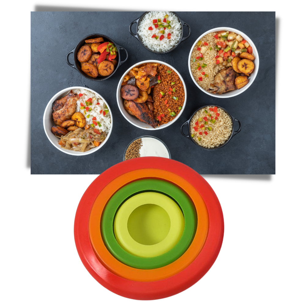 Pakke med 4 silikonlokk - Ozerty