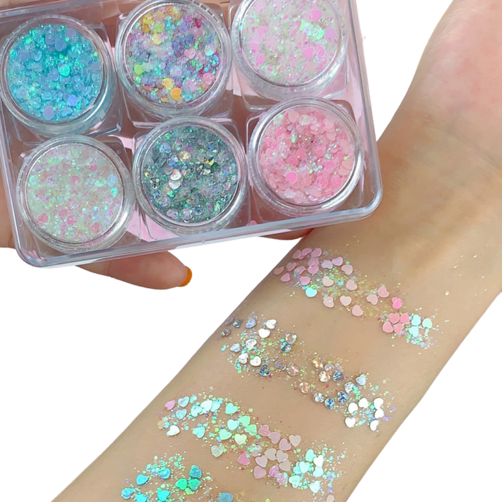 Glittersett for ansikt og kropp - Ozerty