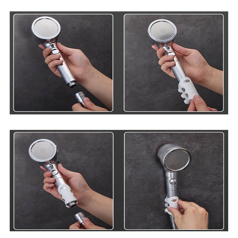 Holder til dusjhode med sugekopp(2-pakning) - Ozerty