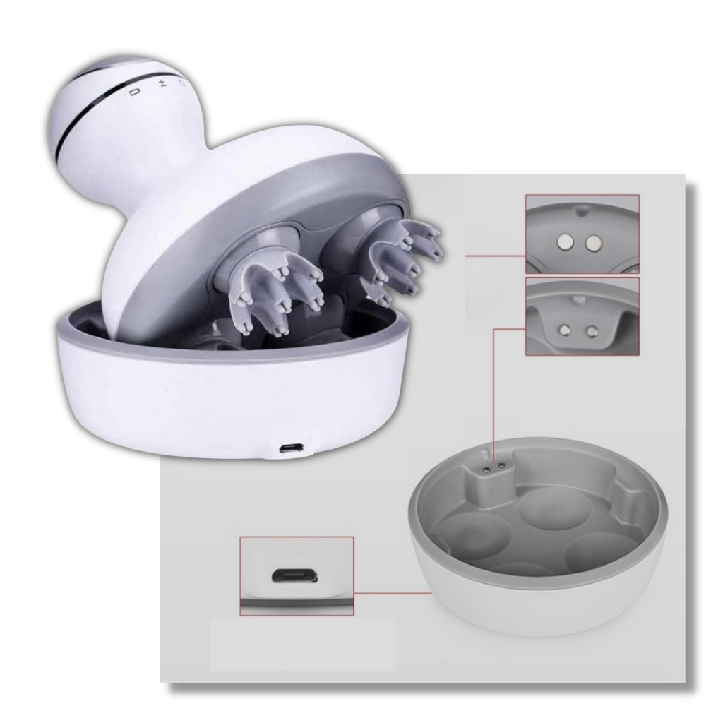 Trådløst massasjeapparat for hodebunnen - Ozerty