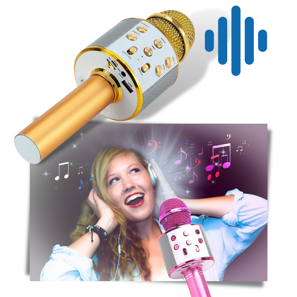 Trådløs Bluetooth karaoke mikrofon - Ozerty