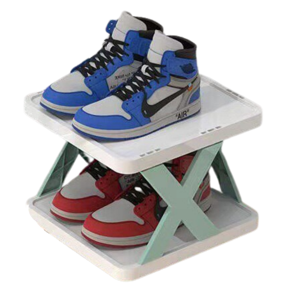 Shoe rack with several layers