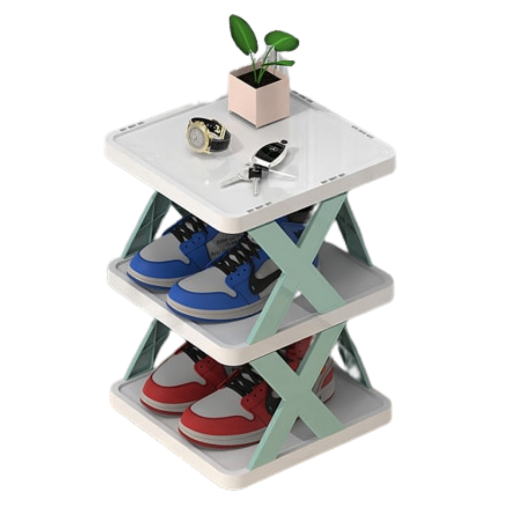 Shoe rack with several layers