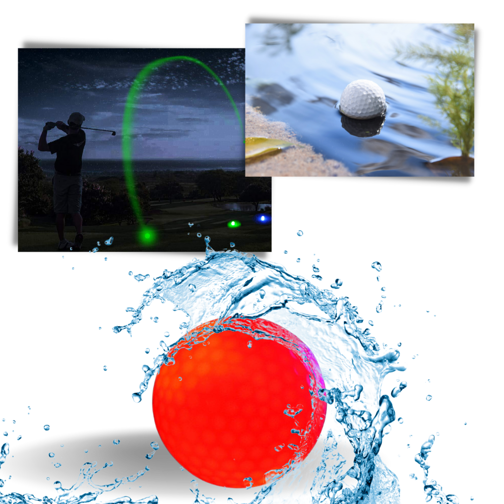 Pakke med 6 golfballer med LED-lys - Ozerty