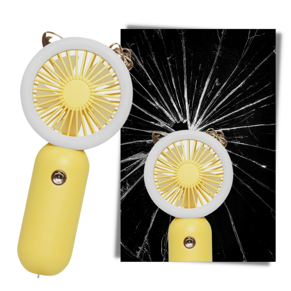 Håndholdt USB-vifte med LED - Ozerty