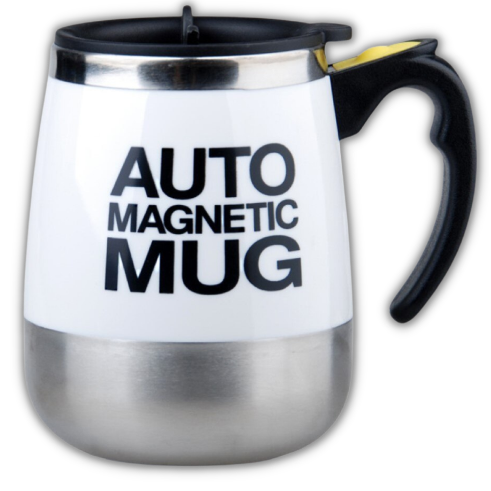 Self-stirring magnetic mug