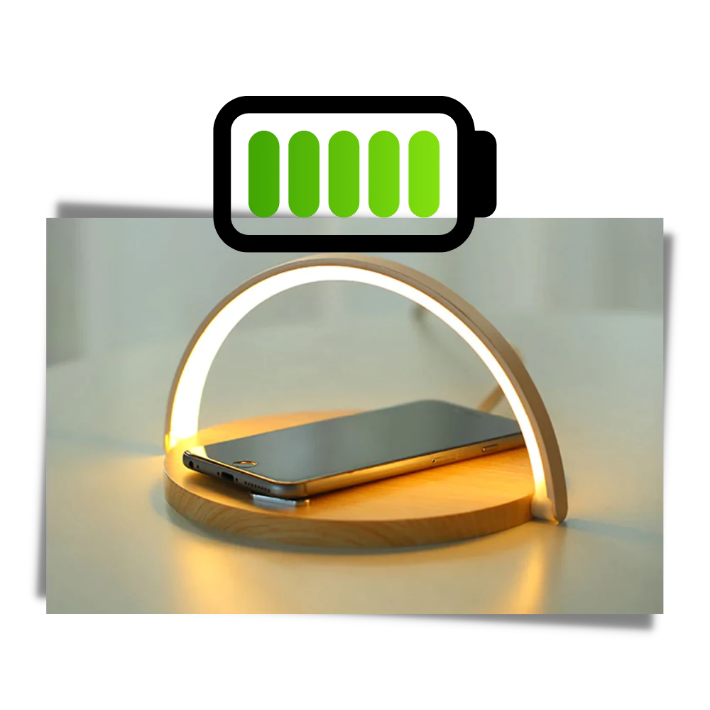 Bordlampe og trådløs telefonlader - Ozerty