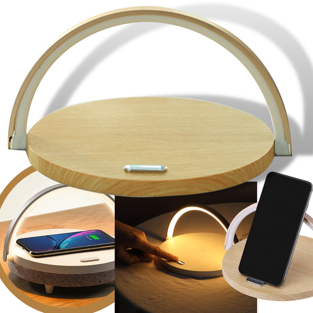 Bordlampe og trådløs telefonlader - Ozerty