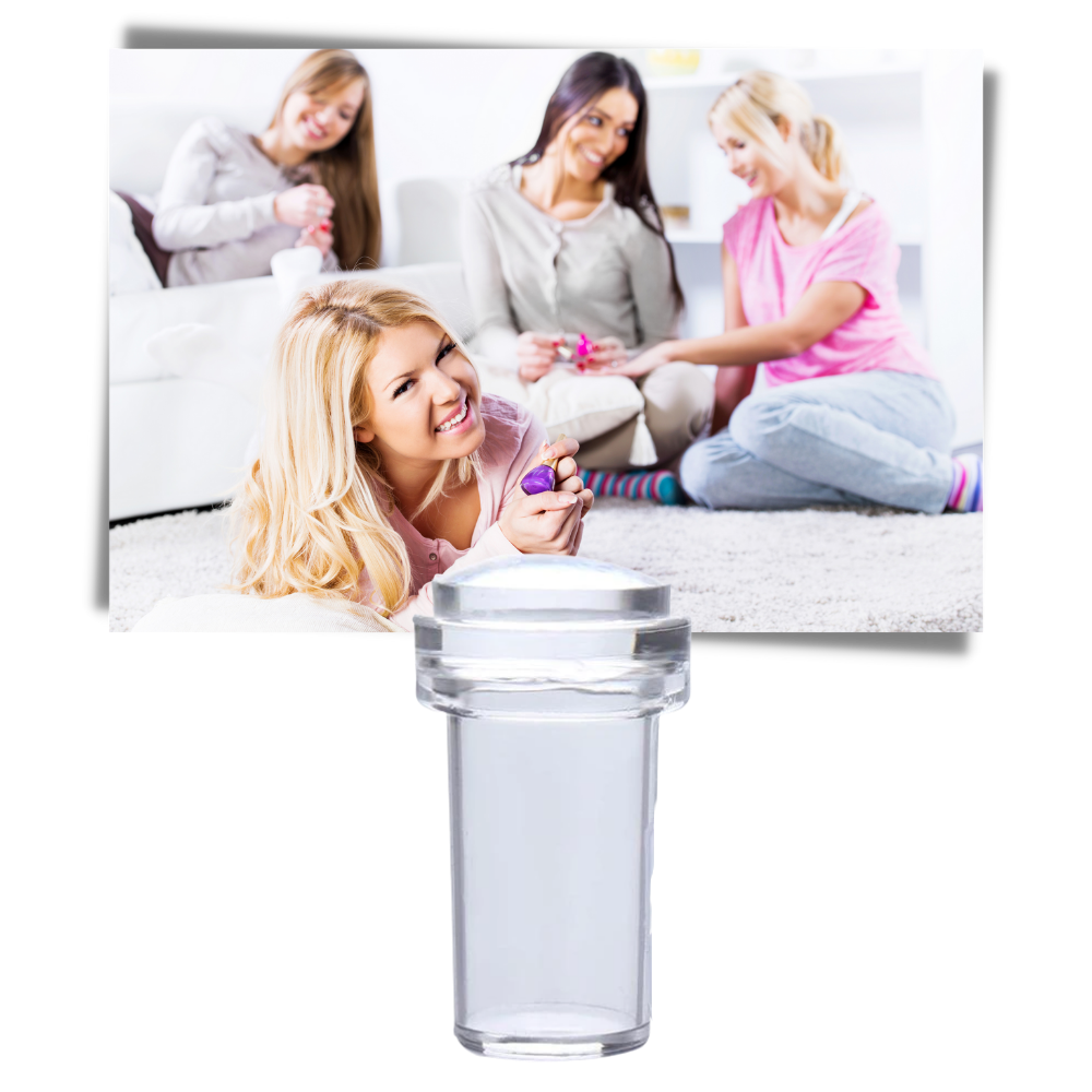 Neglkunst silikon stempelsett med skrape - Ozerty