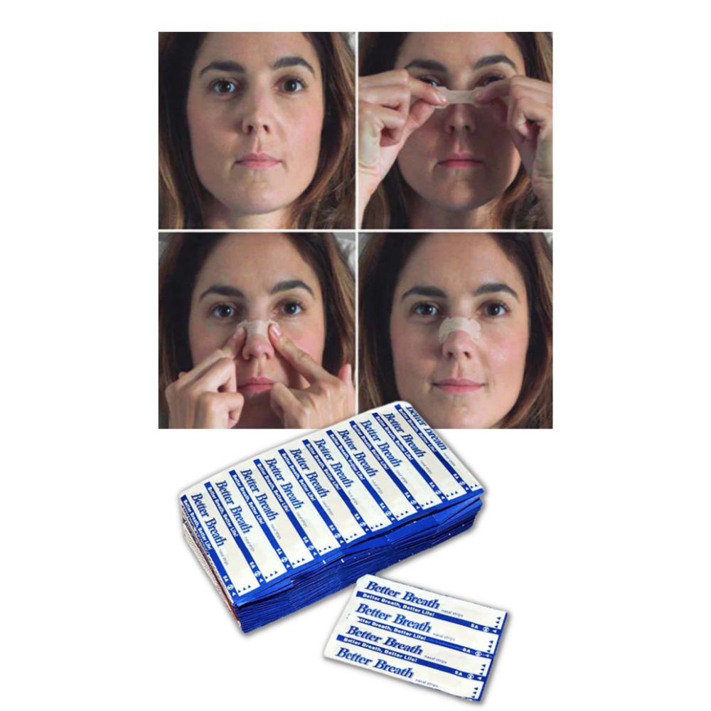100-pack med nesestrimler for snorking - Ozerty