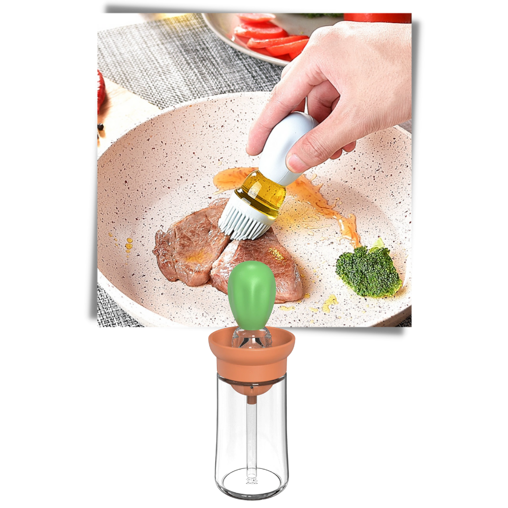 Oljeglassflaske med børste - Ozerty