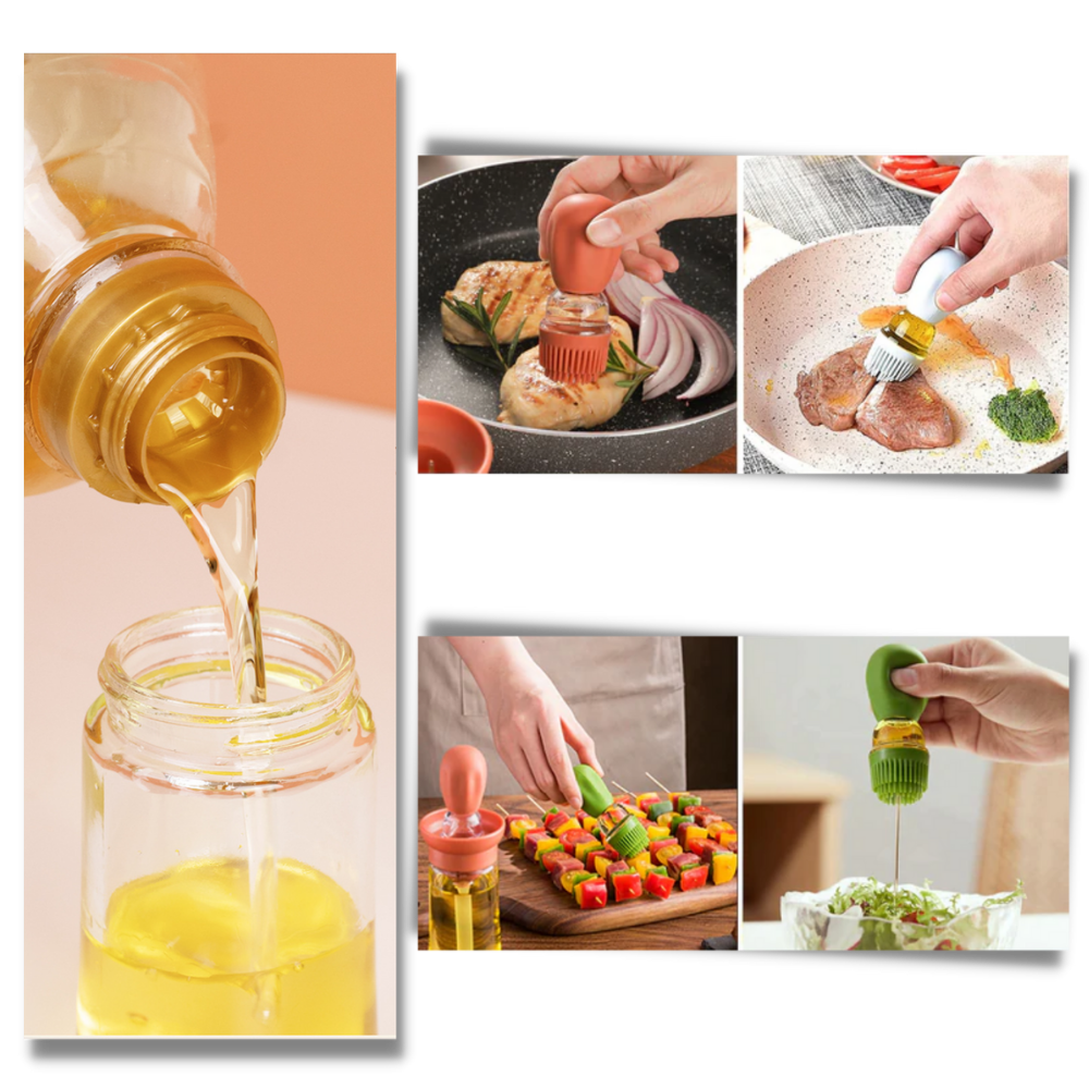 Oljeglassflaske med børste - Ozerty