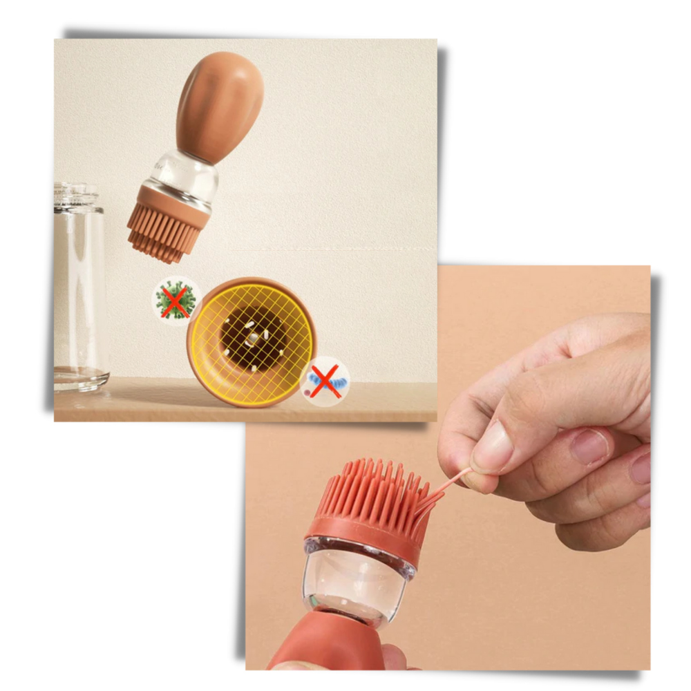 Oljeglassflaske med børste - Ozerty