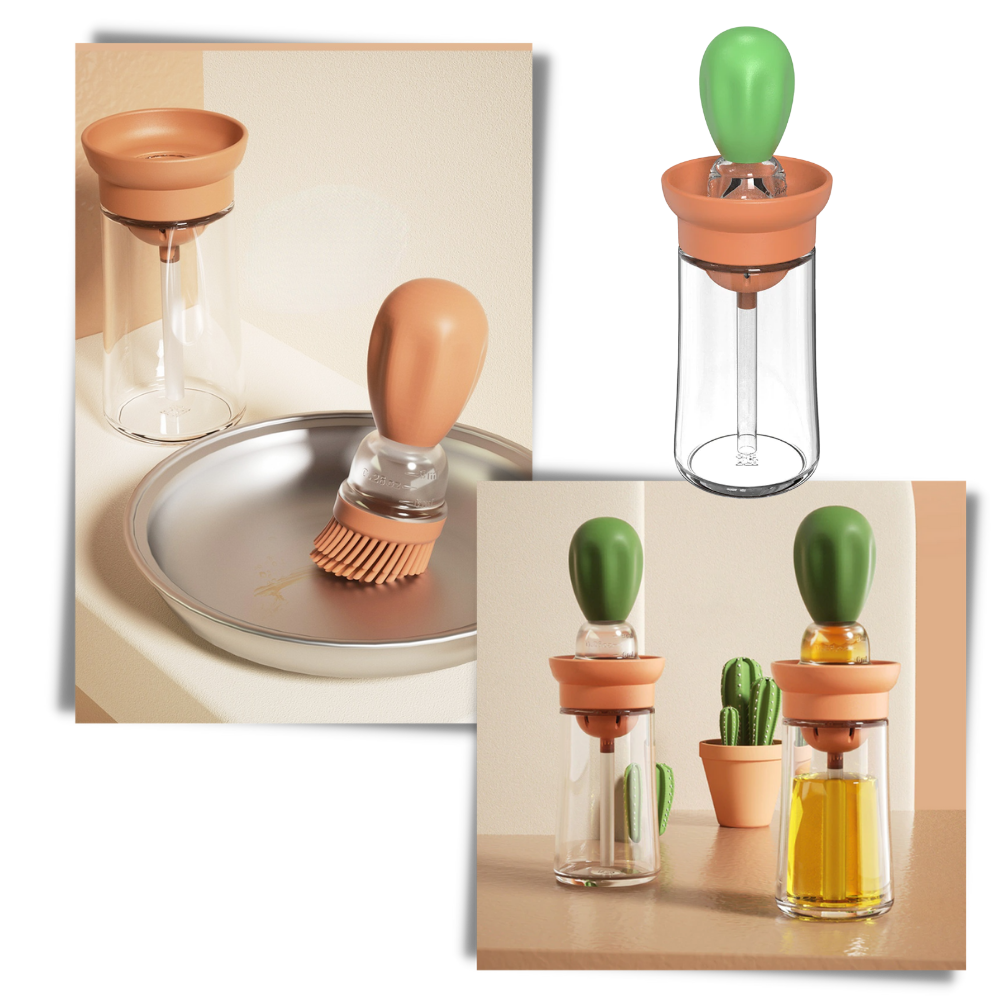 Oljeglassflaske med børste - Ozerty