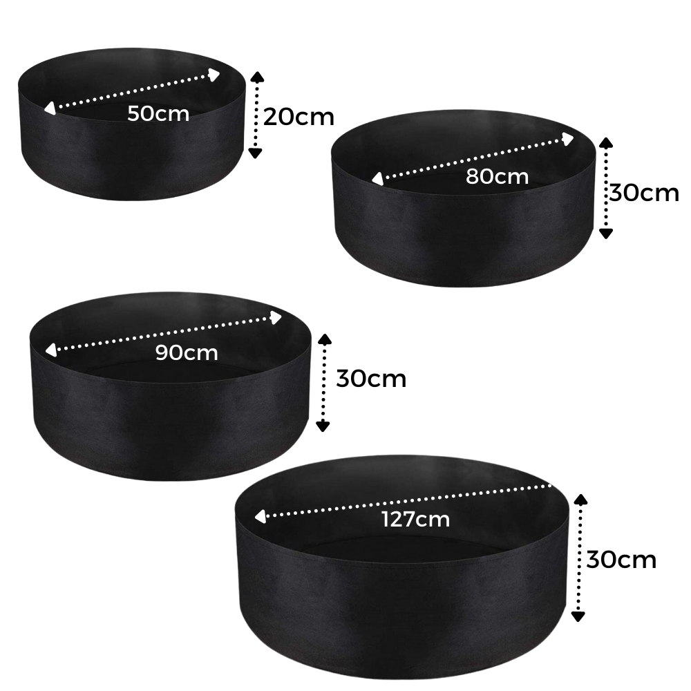 Hevet filt planteskolepotte for planter - Ozerty