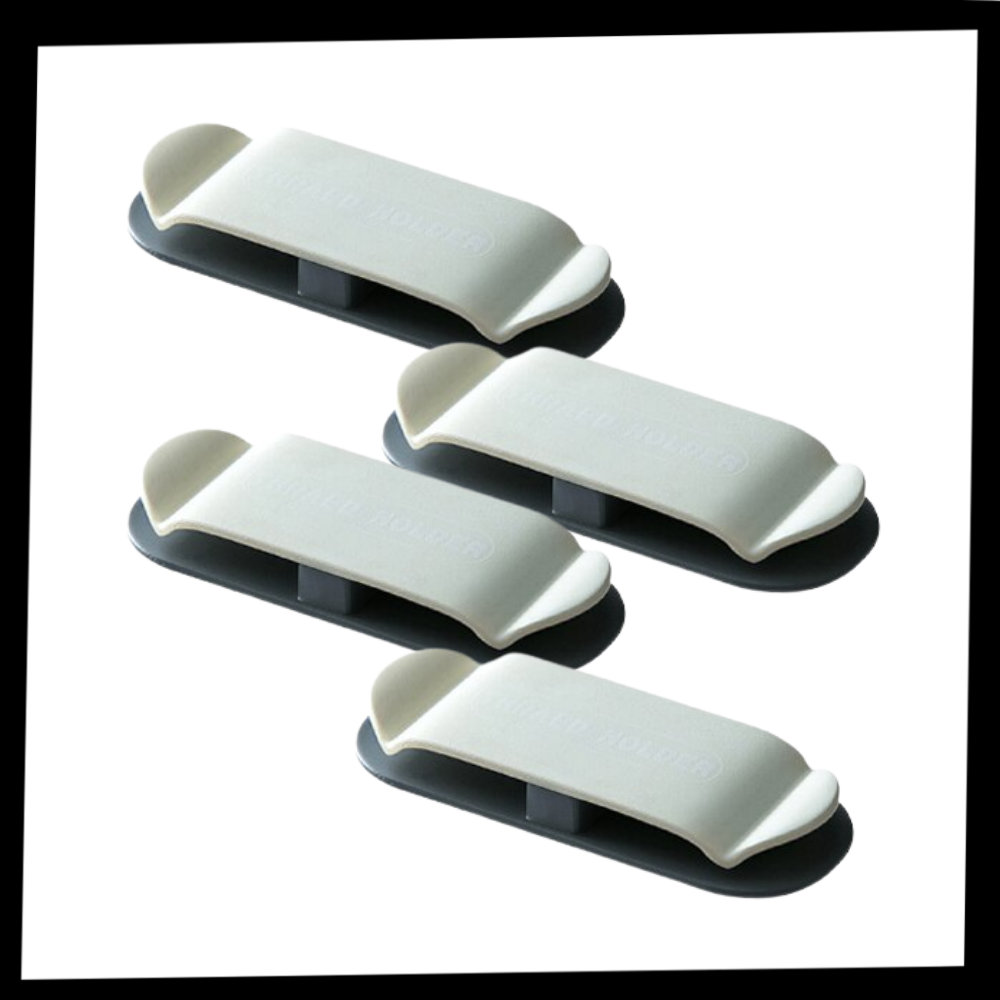 4-pakning selvklebende kabelklemmer - Ozerty