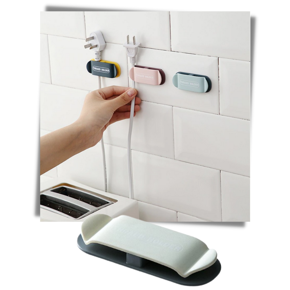 4-pakning selvklebende kabelklemmer - Ozerty