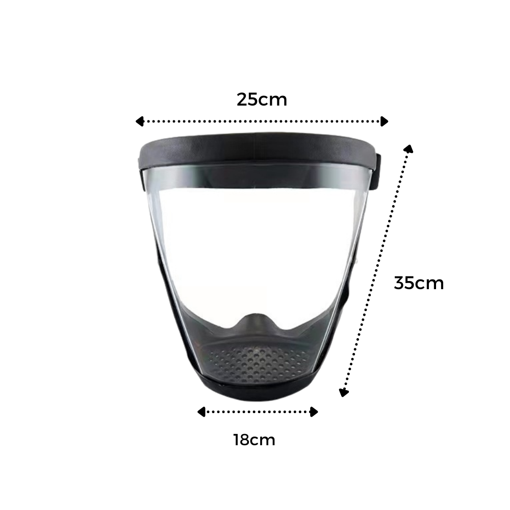 Gjennomsiktig, beskyttende full ansiktsskjerm - Ozerty