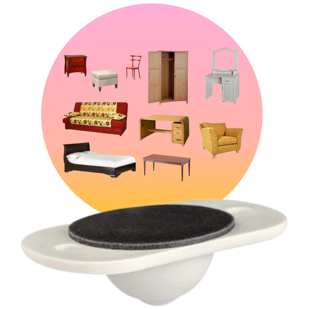 Selvklebende svingbare møbelhjul - Ozerty