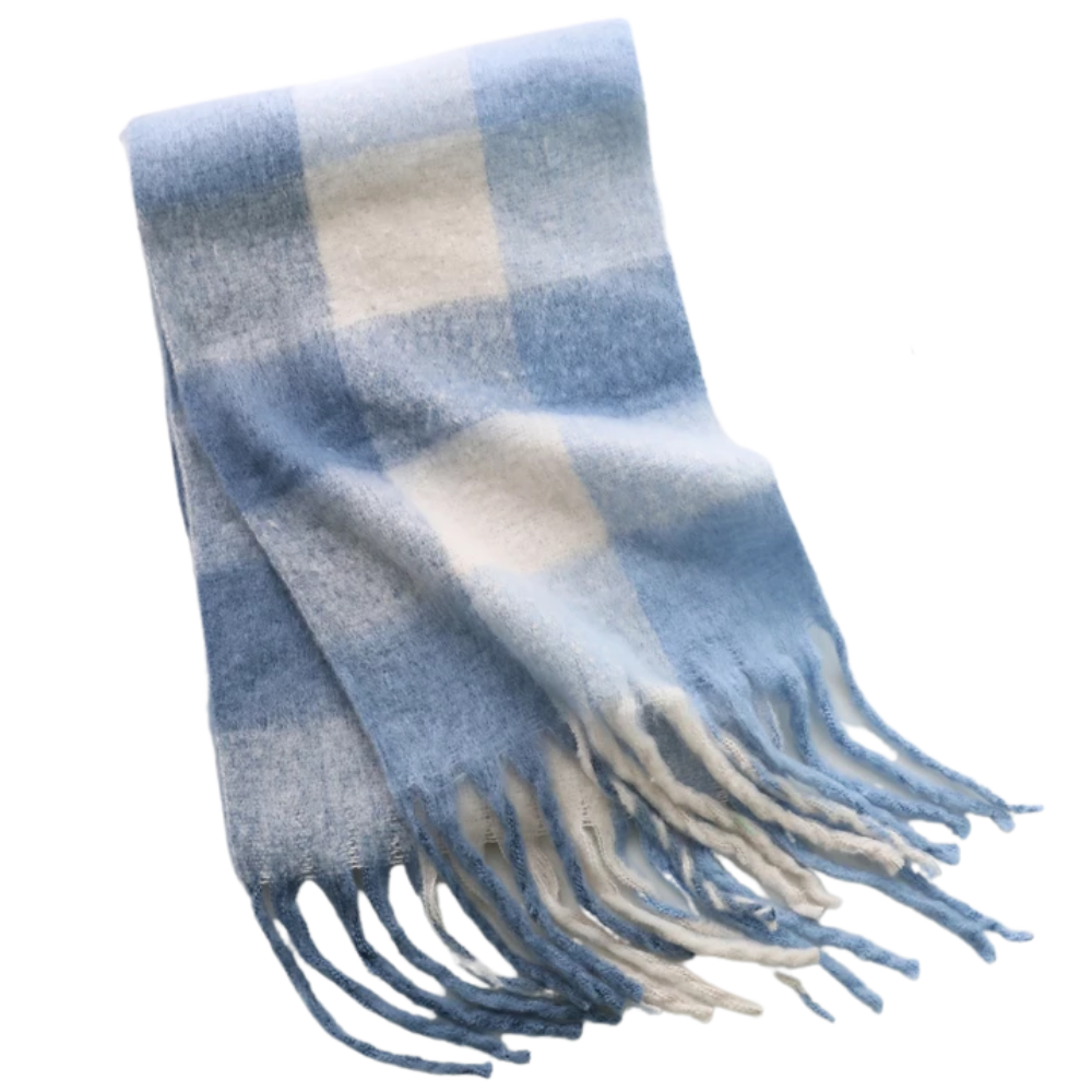 Plaid winter scarf for women