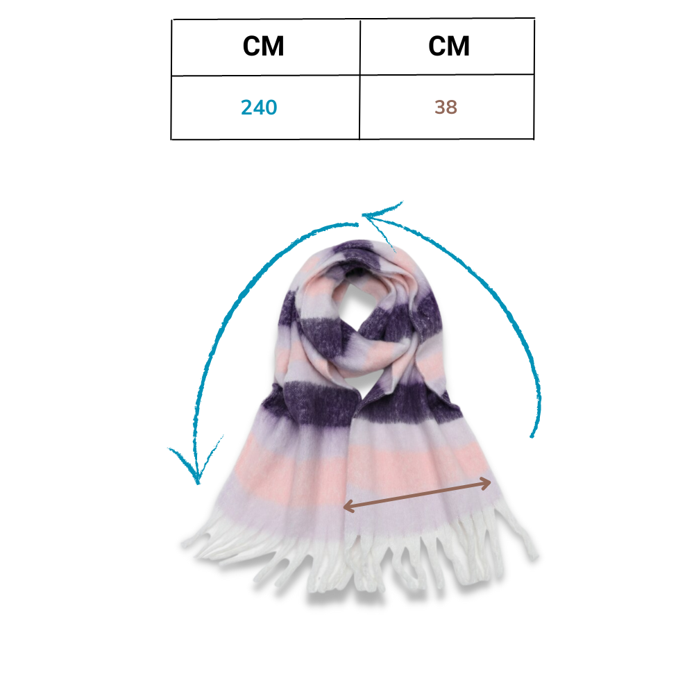 Rutete vinterskjerf for kvinner - Ozerty