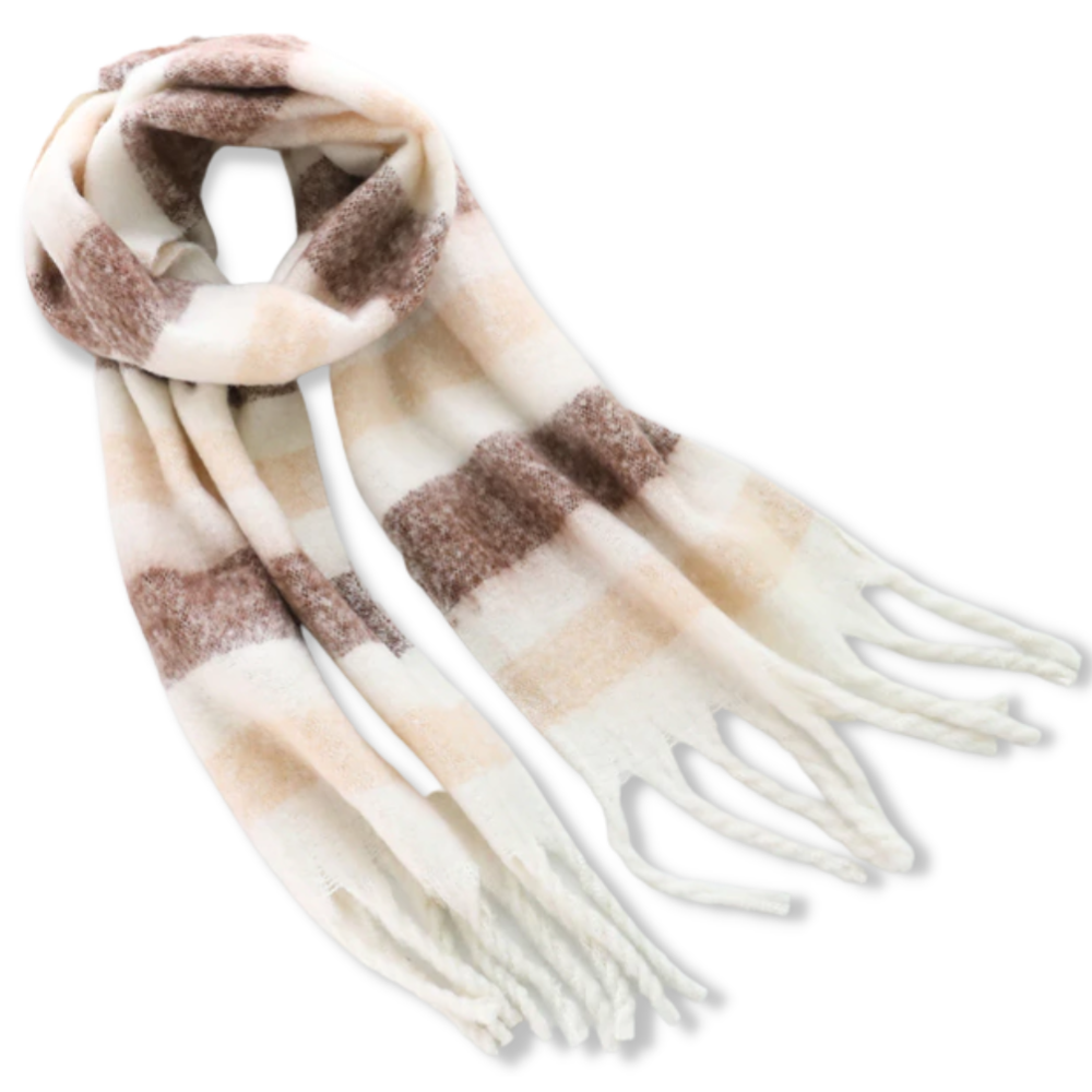 Plaid winter scarf for women